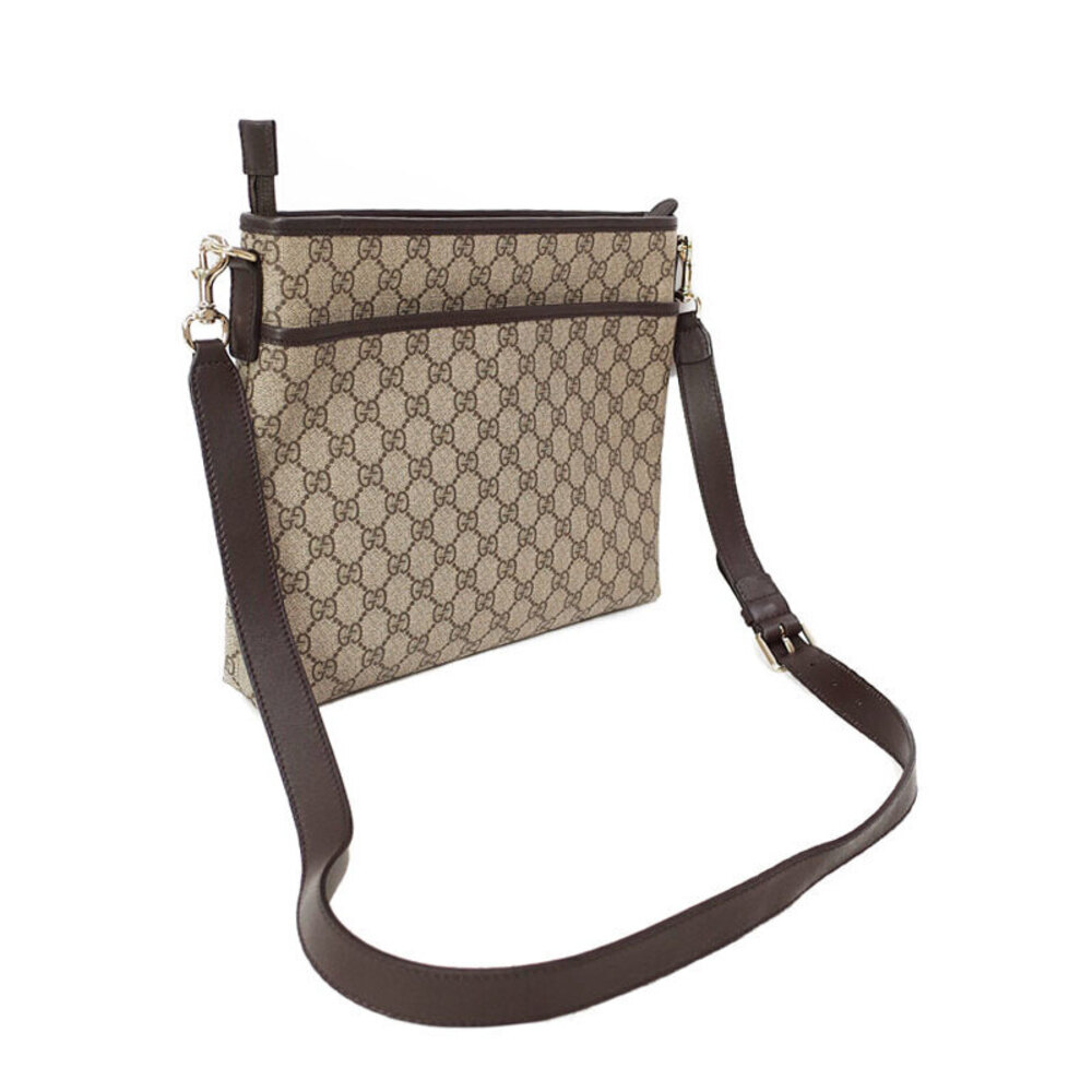 Gucci Crossbody GG Flat Messenger Plus Monogram Bag Brown